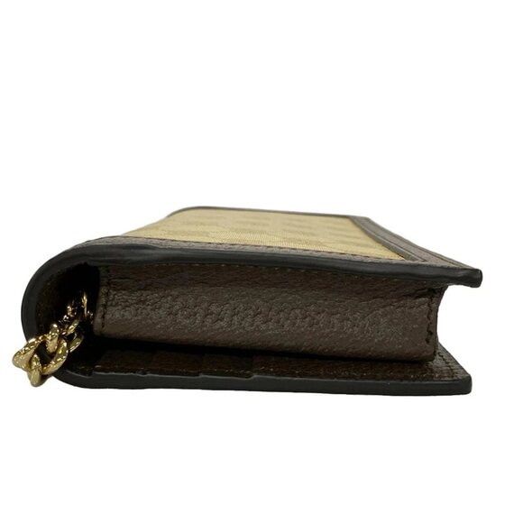 Auth GUCCI Crystal GG 621892 Brown Dark Brown Coated Canvas Leather - Picture 9 of 13